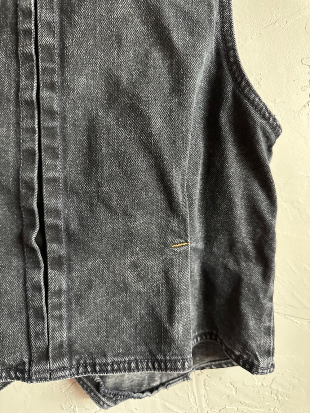 BeBop Black Washed Denim Vest - Picture 8 of 10